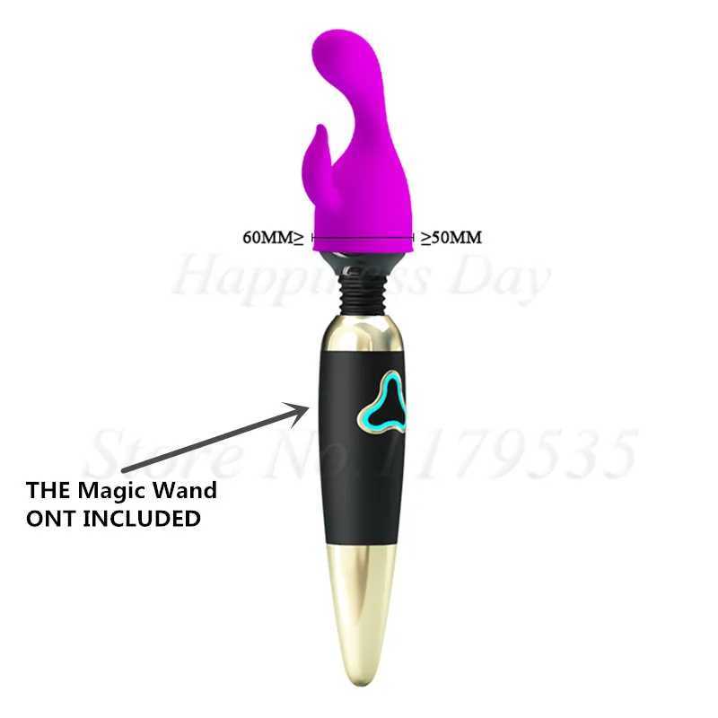 G Spot AV Rod Stick Vibrators Headgear Magic Wand Attachment Clitoris Massager Vibration Head Cap Accessories Sex Toys For WomenXJ250218