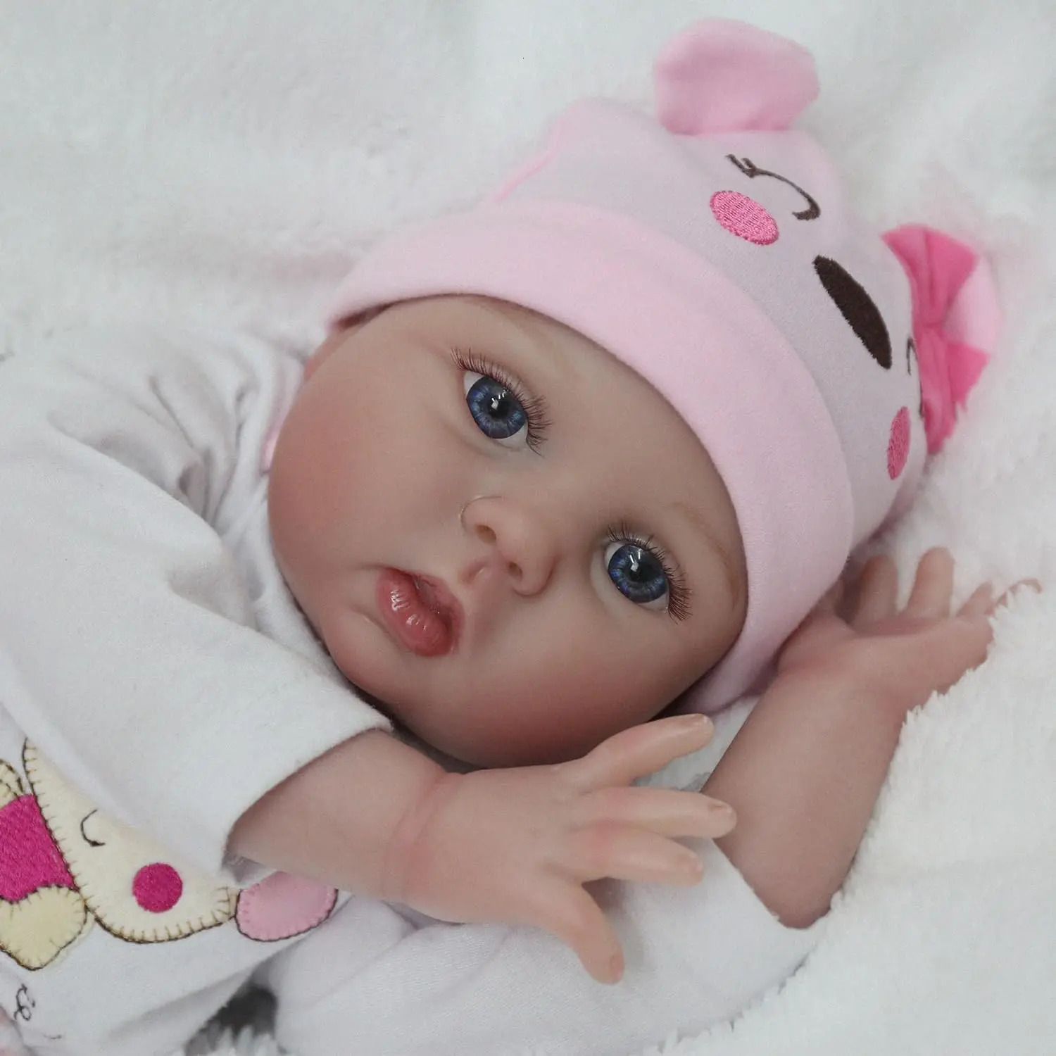 18 Inch Baby Soft Body Realistic born Baby Dolls Full Vinyl Reborn Body Doll 250218
