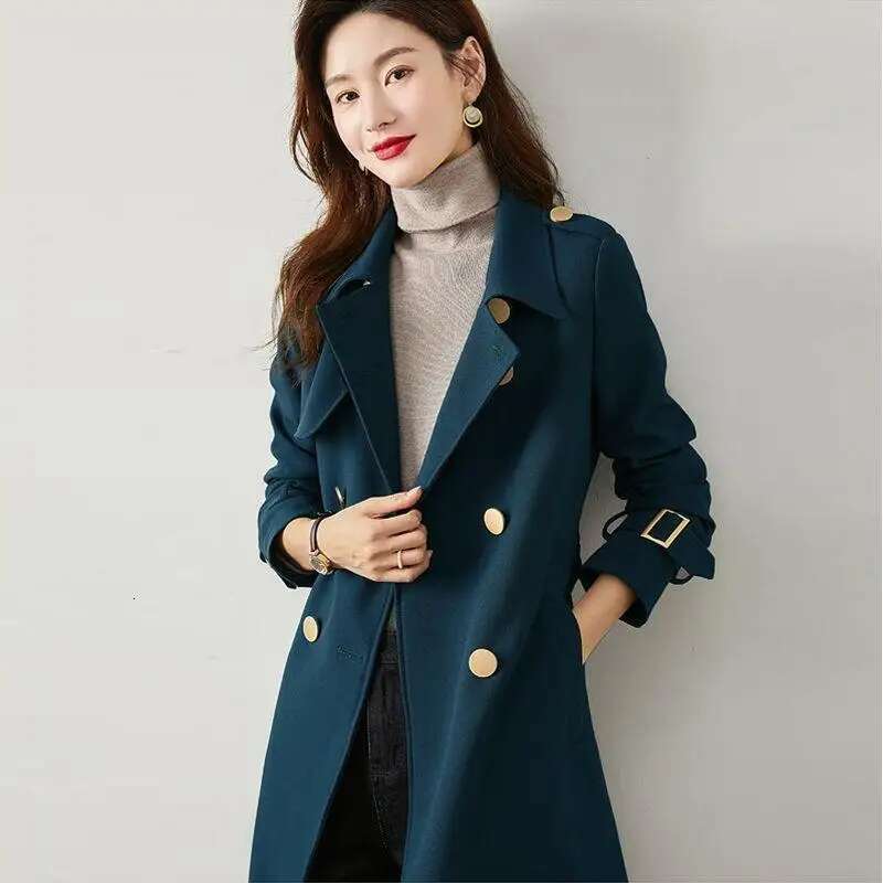 Trench Coat Women 2024 Autumn Winter Korean Office Lady Casual Long New In Coats & Jackets Outwears