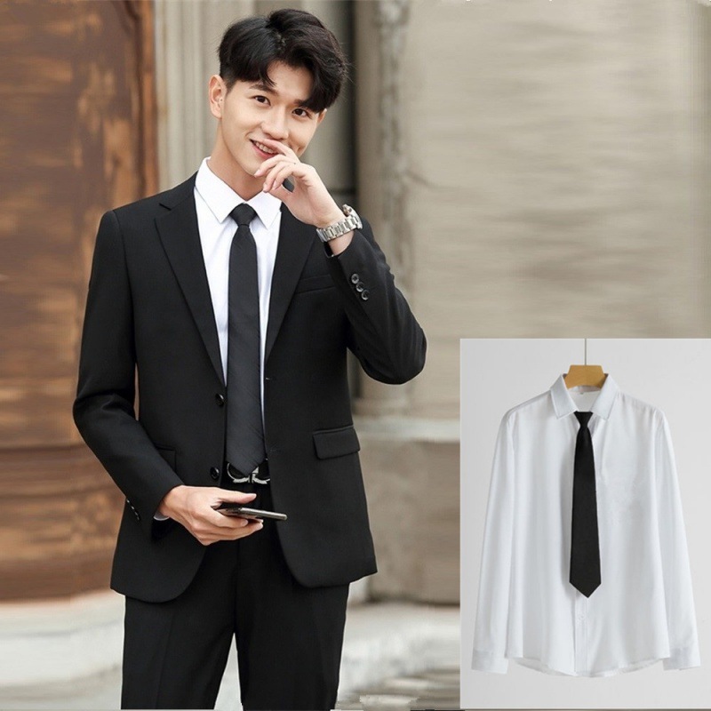 X218Stylish Men's Slim Fit Wedding Suit Jacket with Korean Design Elements