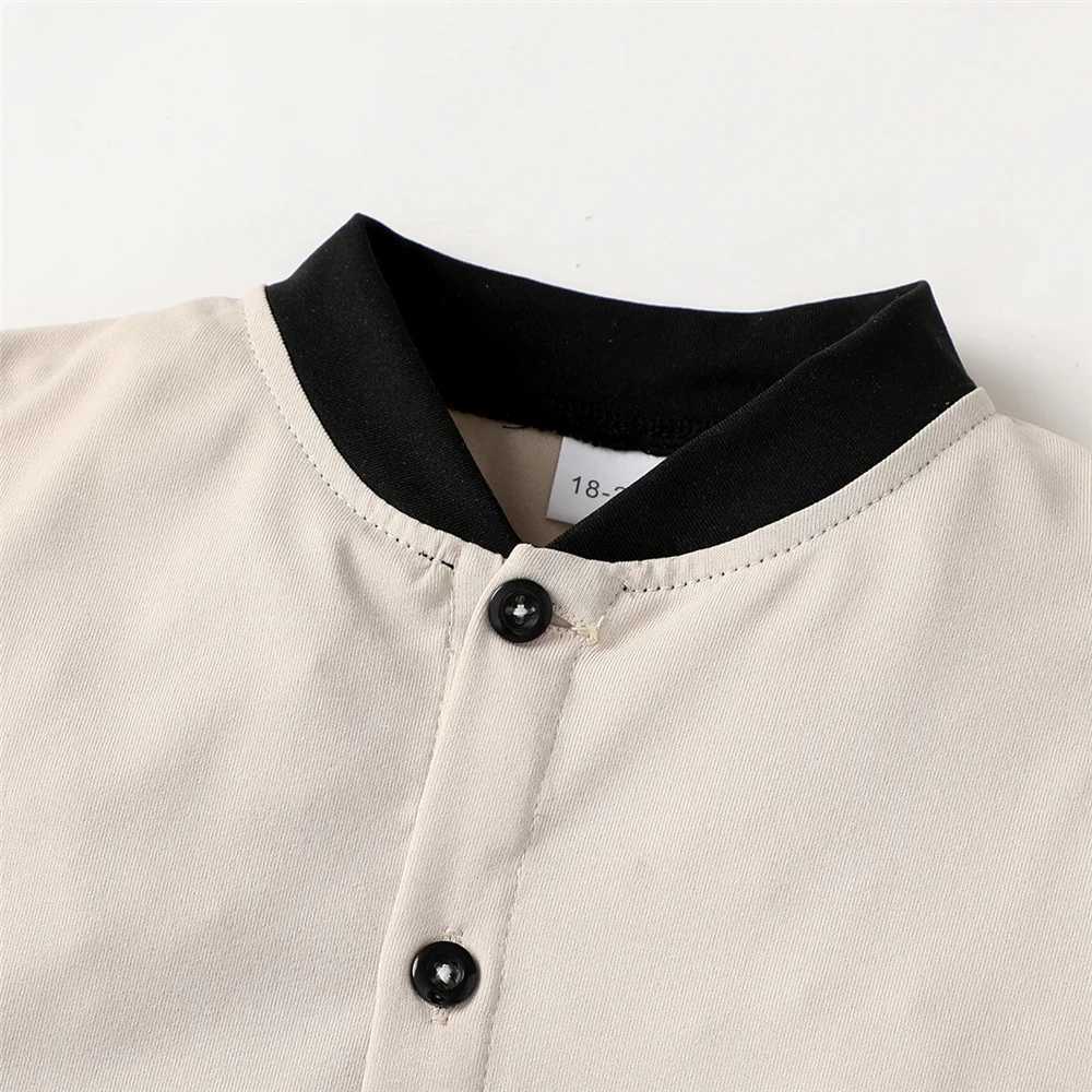 2PCS Child Boy Clothes Set Bear Print Button Sle Short Sleeve Top+Shorts Fashion Birthday Par Outfit For Kid Boy 1-6 Years W250218