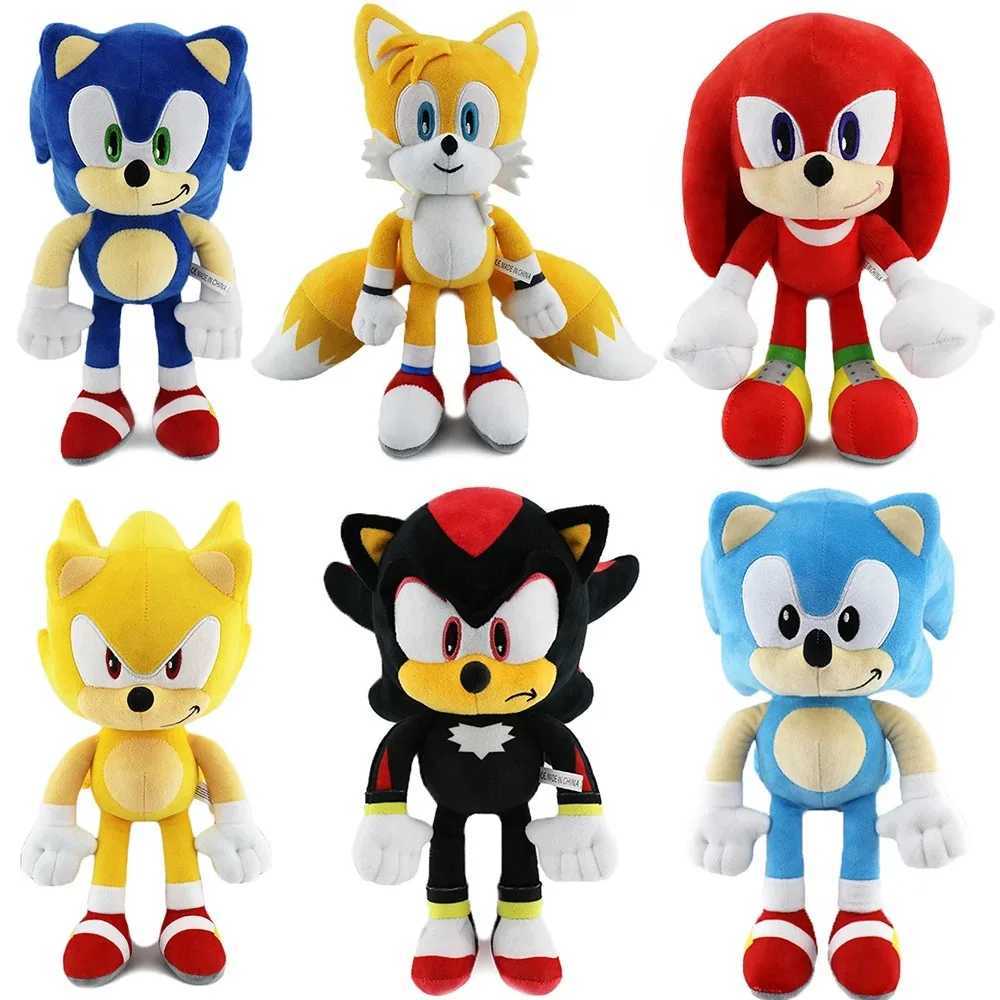 30cm High Quali Sonic Plush Toy Knuckles Tails Amy Rose Plush Doll Cute Soft Stuffed Plush Doll Birthday Gift for ChildrenXJ250218