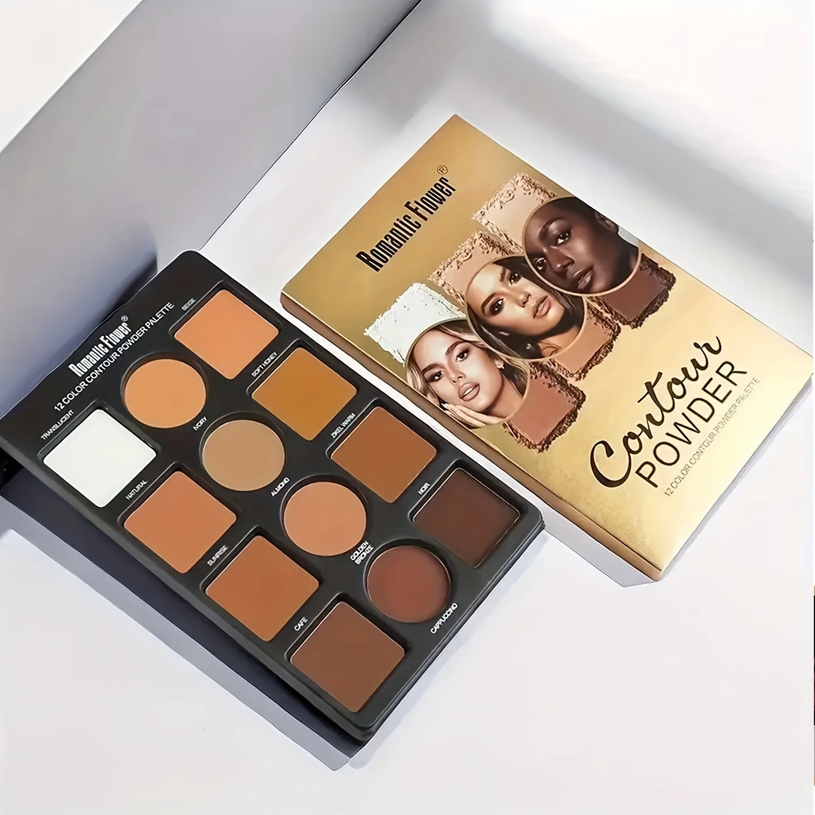 12-color bronze powder palette matte palette concealer and highlight three-dimensional makeup contouring face bl 250214