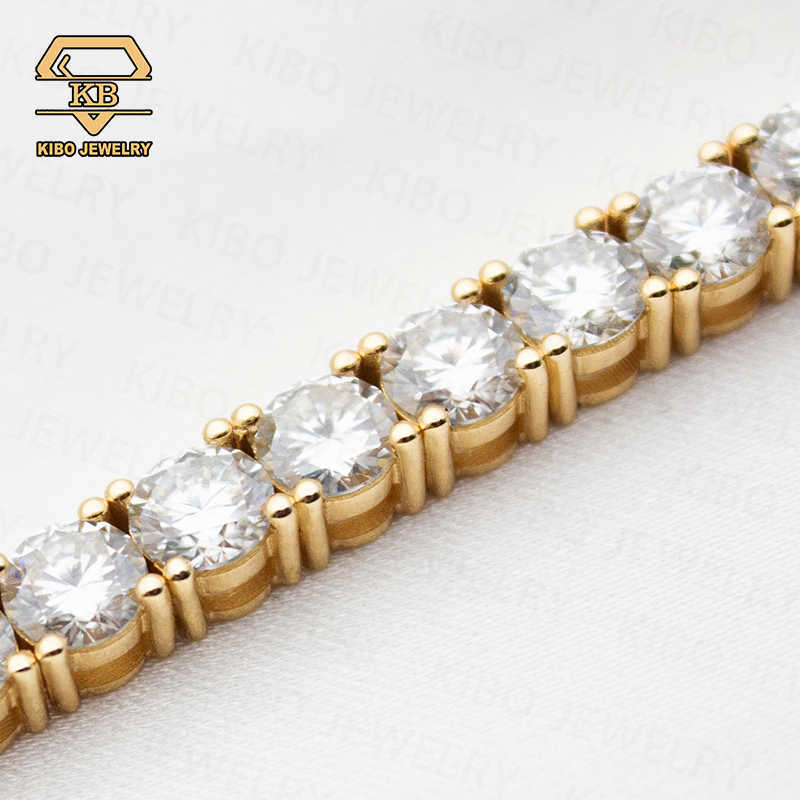 Tennis Bracelet Hip Hop 925 Silver D Color Real Lab Stones VVS1 Moissanite Diamonds Men Tennis Necklace Chain