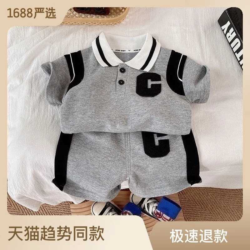 New Summer Baby Girl Clothes Suit Children Boys Fashion T-Shirt Shorts 2Pcs/Sets Toddler Casual Sports Costume Kids Tracksuits W250218