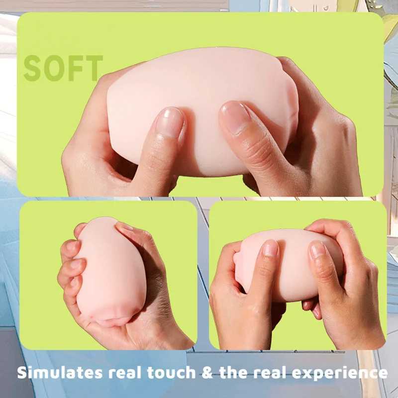 Portable Male Masturbator Mini Vagina Egg Masturbation Cup Penis Massage Adult Toy for Men Glans Exercise Blowjob Sex Toy forMen W250218