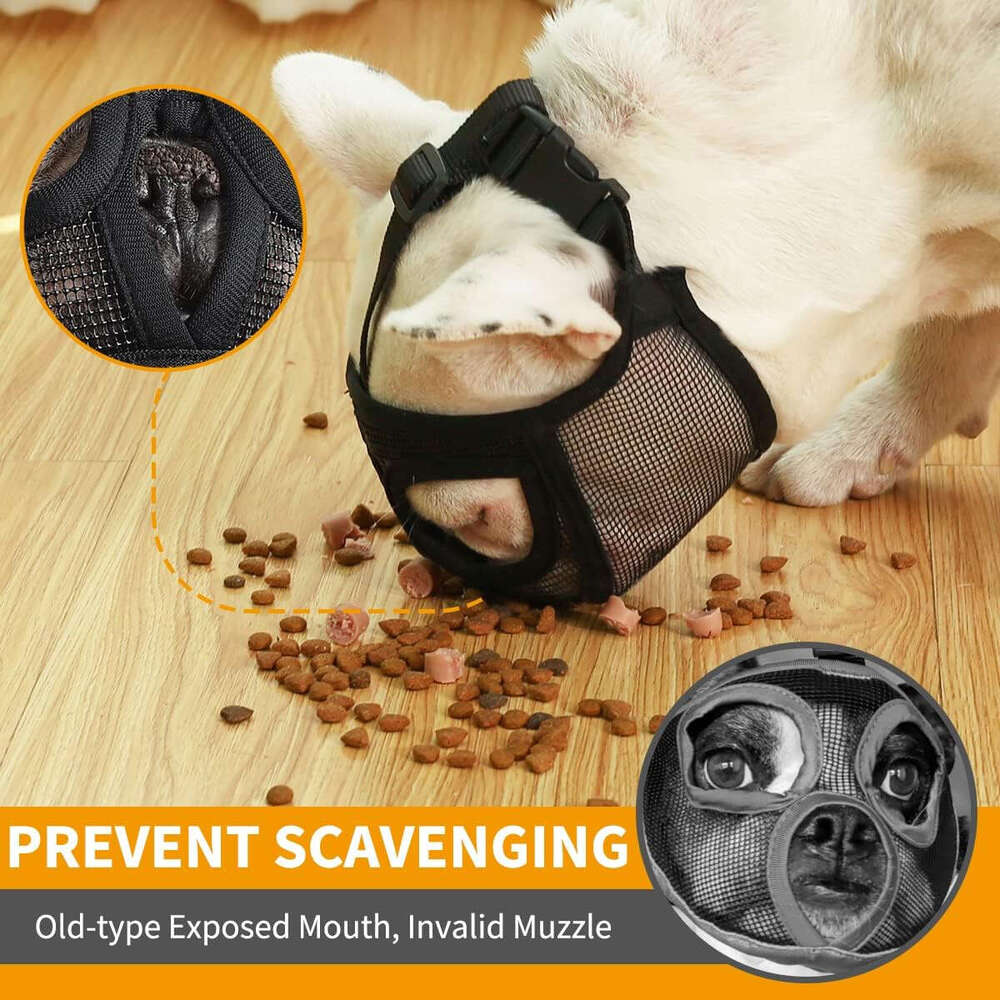 Dhpet bulldog Muzzle French Bulldog English Bulldog Pet Dog Muzzle Short Mouth Dog Anti-bite And Anti-eating Mask