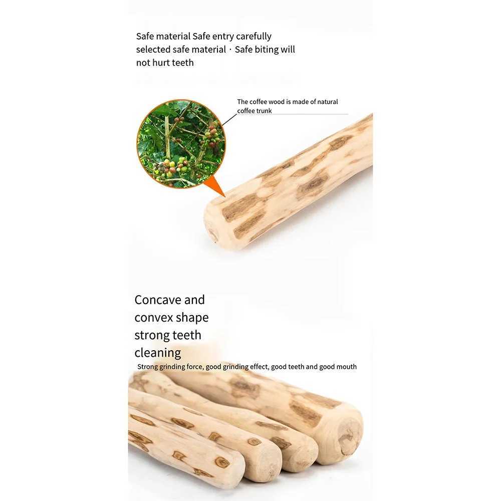 Others Dog Toys Chews FZCSPEED Coffee Wood Dog Chewing Toy Dog Wood Chewing Stick Used for Tooth Stress Reduction Pet Toys H250217