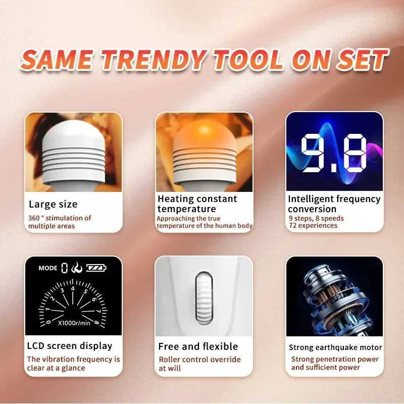 Heating Wand Massager For Sensual Plea Female Masturbator Self-plea And Couples Play For Women Clit Stimulator Sex ToyXJ250218