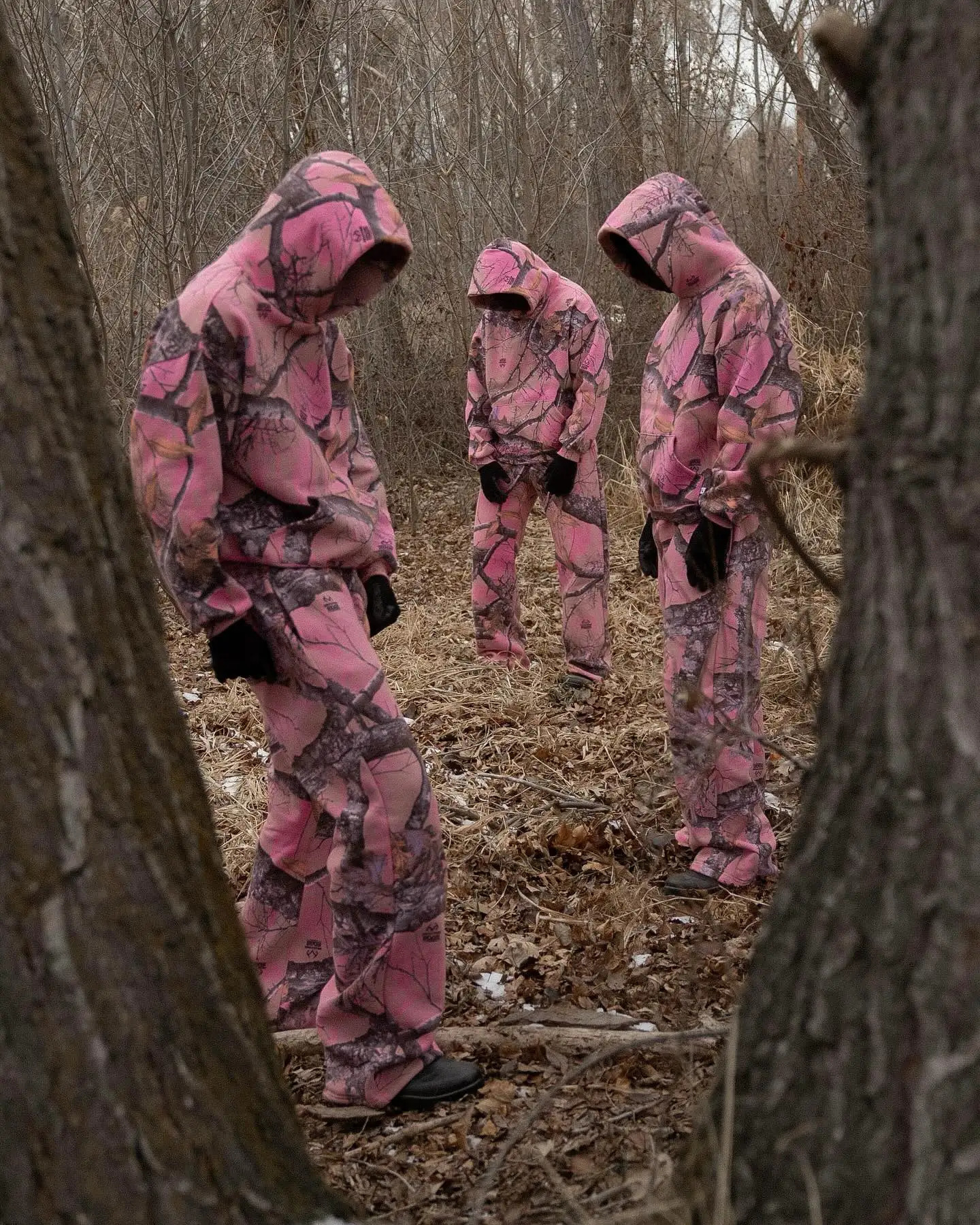 Y2K men clothes 2 piece Hoodie Pink Camo Print Pattern Sweatshirt Men Women Retro Casual Hip Hop streetwear Track Pants Set 250217