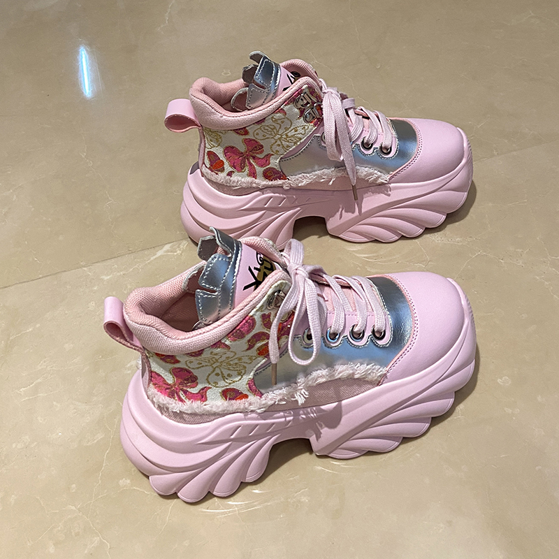 Luxury Platform Sneakers 8.5CM High Heels Spring and Autumn Sports Leather Shoes Designer Breathable Casual Shoes High Quality Outdoor Running Shoes S