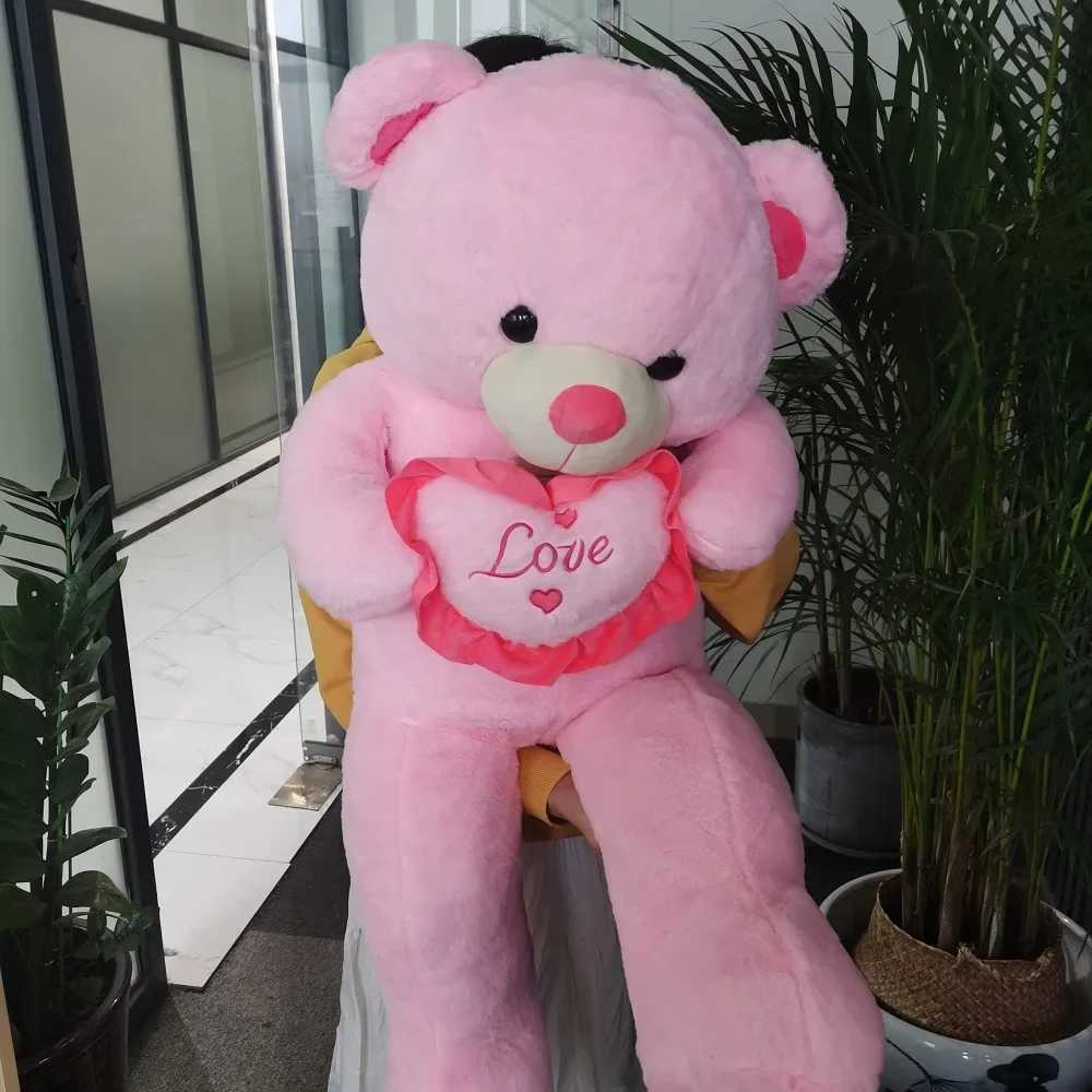 Valentines Day 80/100Cm Big LOVE Plush Toy Bear Giant Stuffed Animals Birthday Gifts Soft Pillow Dolls Grilfriend Girls WifeXJ250218