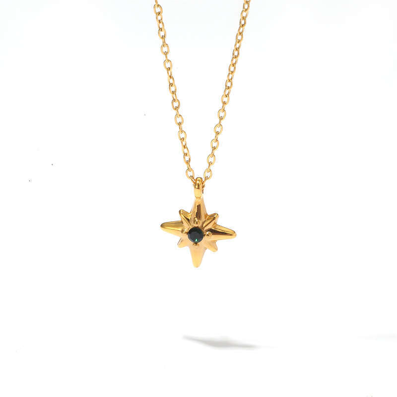 Fashionable temperament, stainless necklace, personalized design, gold titanium steel pendant for women