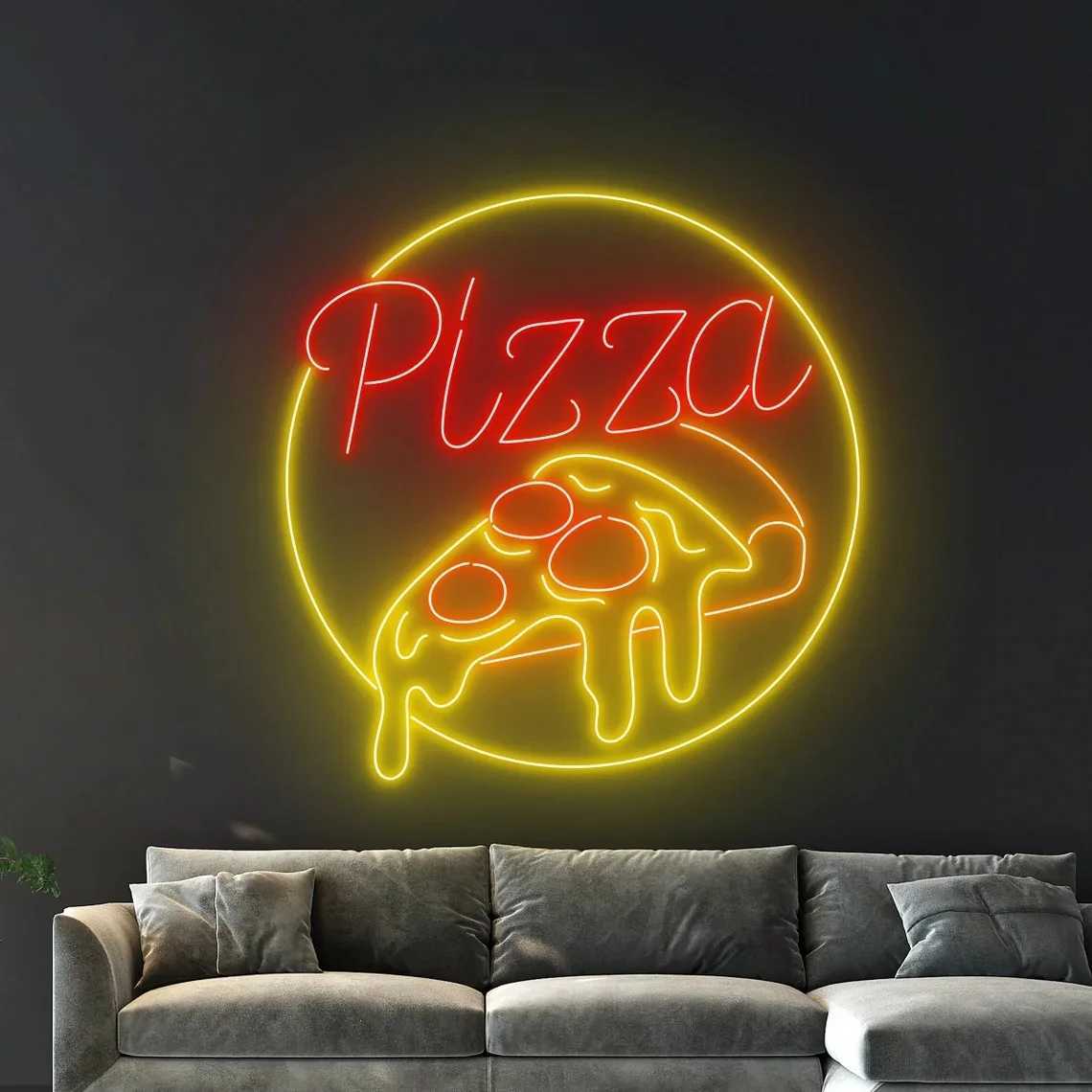 Pizza Neon Sign Pizza Neon Light Pizza Led Light Italian Food Room Wall Decor Restaurant Neon Sign Z250218