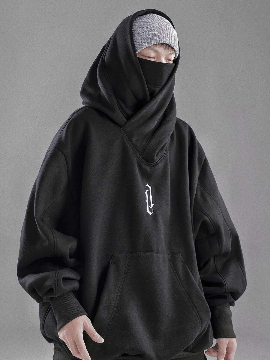 Unisex Autumn Winter collar loose hooded Men's clothes Haruku High Street streetwear oversize Sweatshirt hoodie Hiphop