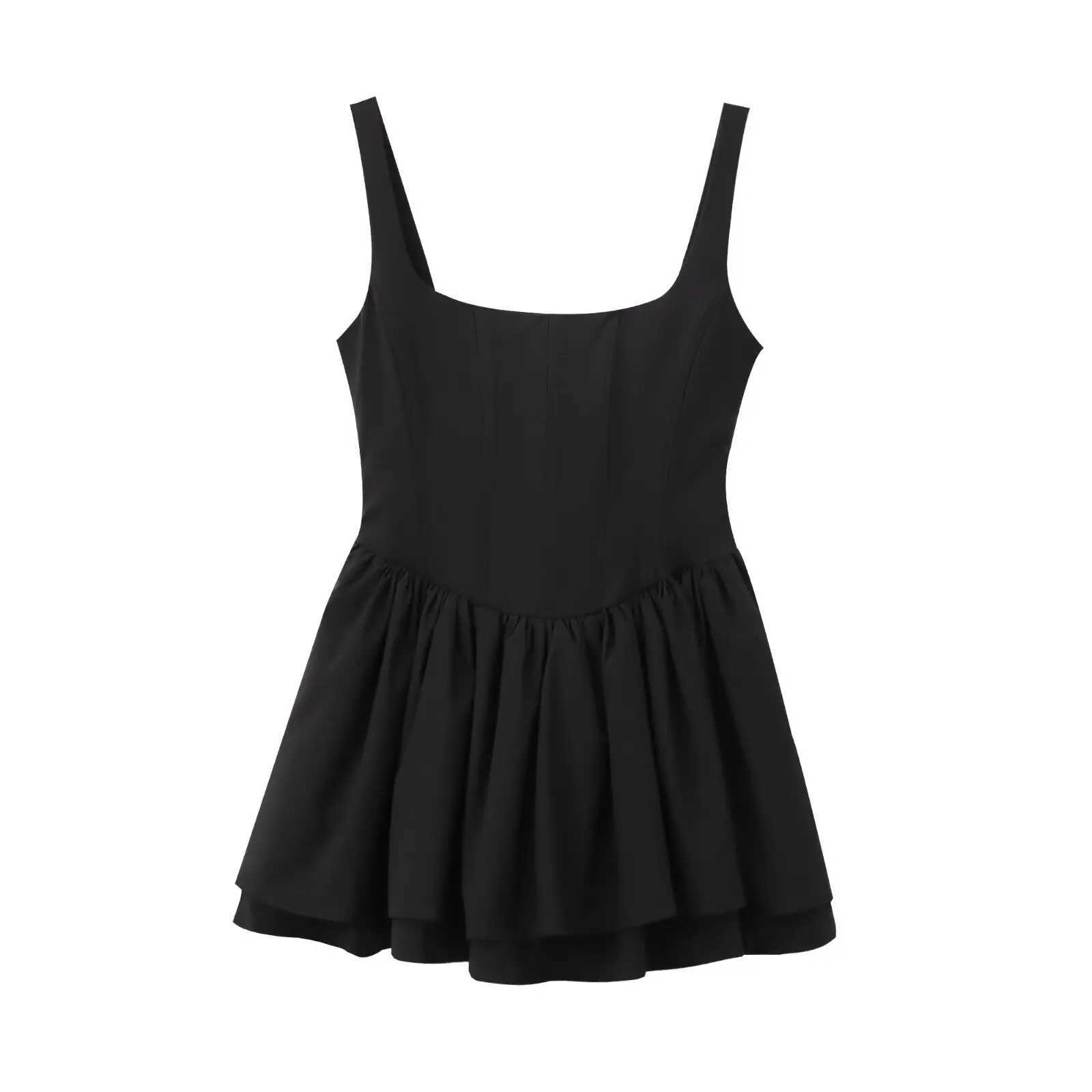 Basic Casual Dresses 2024 Autumn New Womens Clothing European And American Style Fashionable Corset Style Slveless Suspender Short Dress H25217