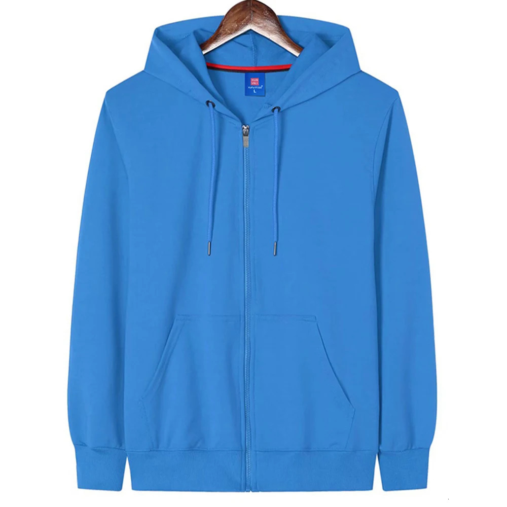 Blank Lightweight Zipper Hoodies Men Wholesale Pull Over Hooded Sweatshirt Zip Up Grey For Sudadera Con Cremallera 250214