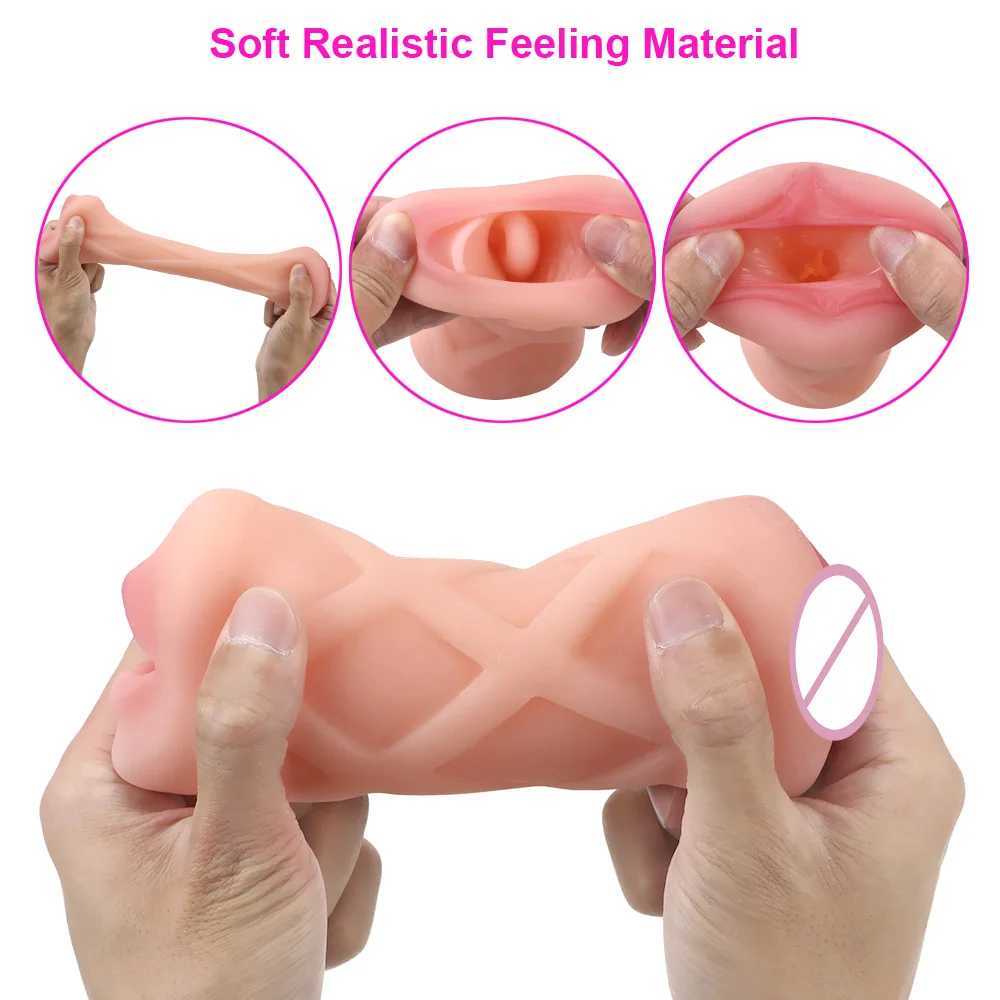 5cm Pump Penis Enlargement Sex Toys For Men Adult Male Masturbator Machine Realistic Vagina Mouth Real Pussy 2 In Erotic Shop W250218