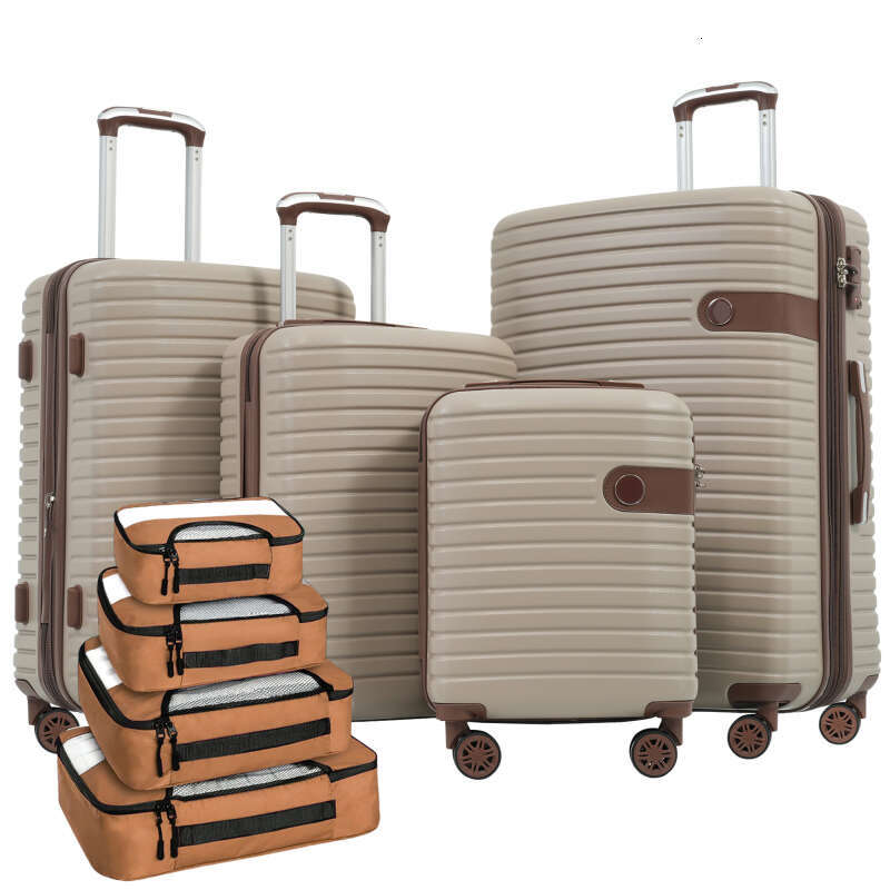 Piece Set Suitcase Set, ABS Hard Shell Lightweight Expandable Travel Lage with 4 Packing Cubes, TSA Lock, Spinner Wheels for Men Women(16/20/24/28)