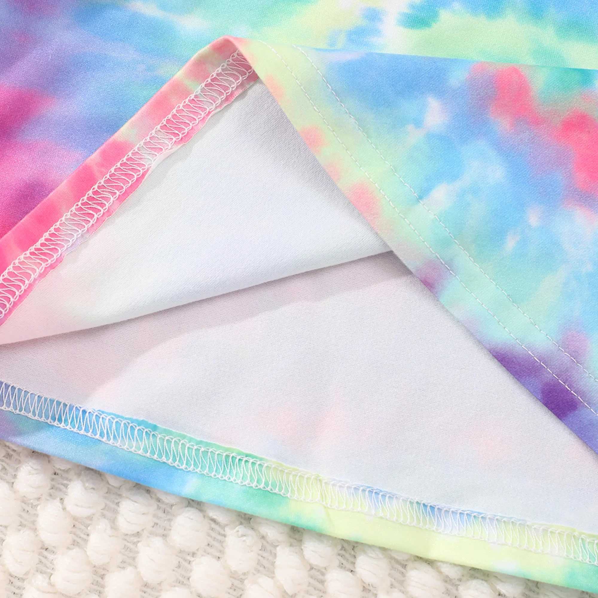 Girls Clothes Summer New Children Set Sleeveless Round Neck Tank Top Shorts Halo Dyed Casual Comfort Girls Outfits 8-12 Years W250218