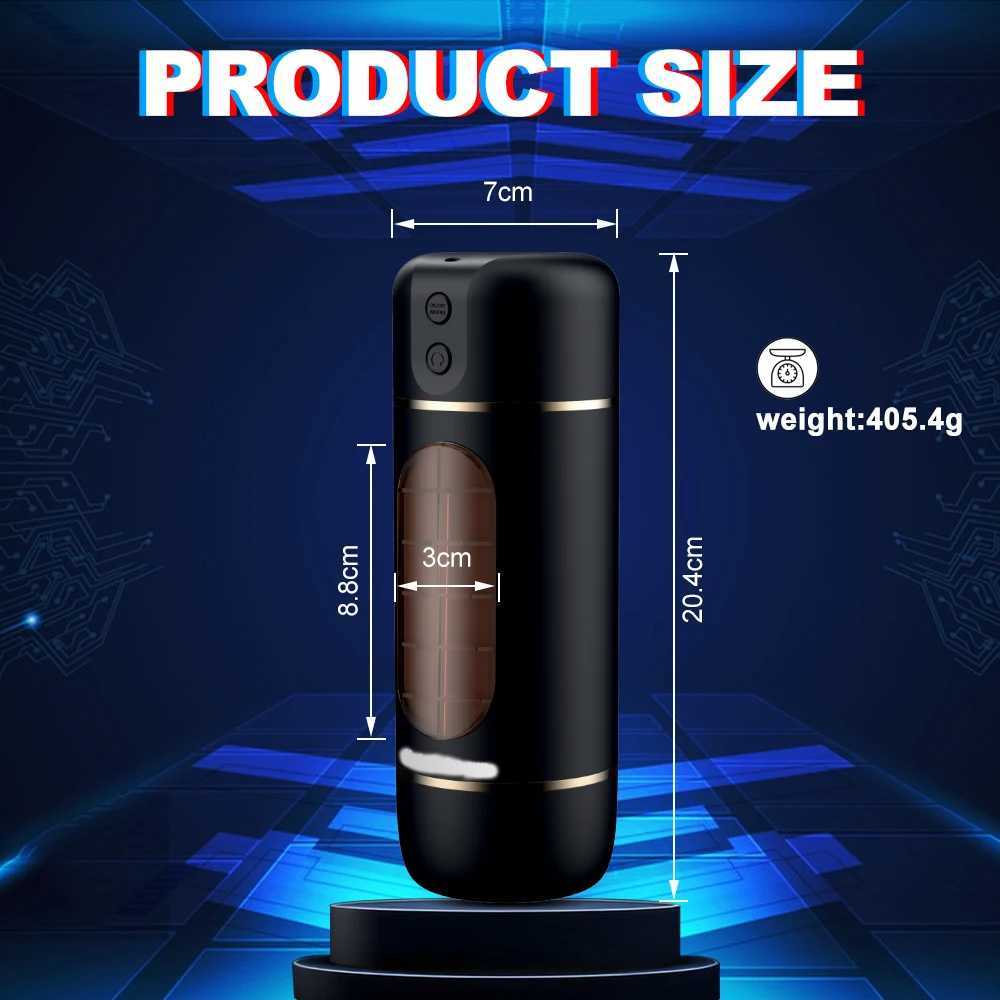 Automatic male masturbation cup delayed ejaculation trainer vibration thrust sucking pocket vibrator mens masturbation sex toy W250621