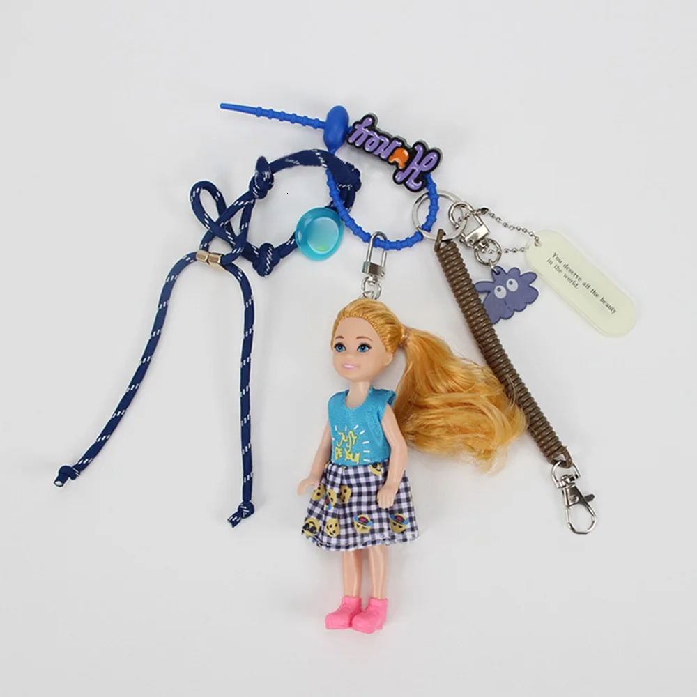 Cute Doll Pendant Hanging Backpack Ornament DIY Change Clothes Bag Charm Car Key Ring Bag Decoration for Doll 250214