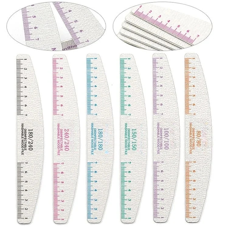 50pcs Nail File Wooden Sanding Buffer Block Pedicure Manicure UV Gel Nail Polish Pro Nail Files Artificial Nail Tips Tools 250214