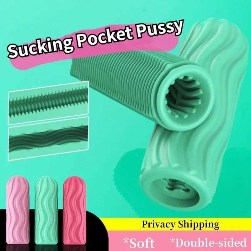 Mens Masturbation Cup Manual Silicone Portable Suction Airplane Cup Soft Vaginal Oral Pocket Cat Masturbation Sex Toy W250218