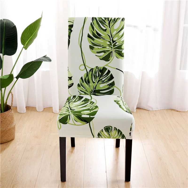 Spandex Chair Cover Stretch He Dining Elastic Floral Print Chair Covers Mtifunctional Spandex Elastic Cloth Universal SizeT250217