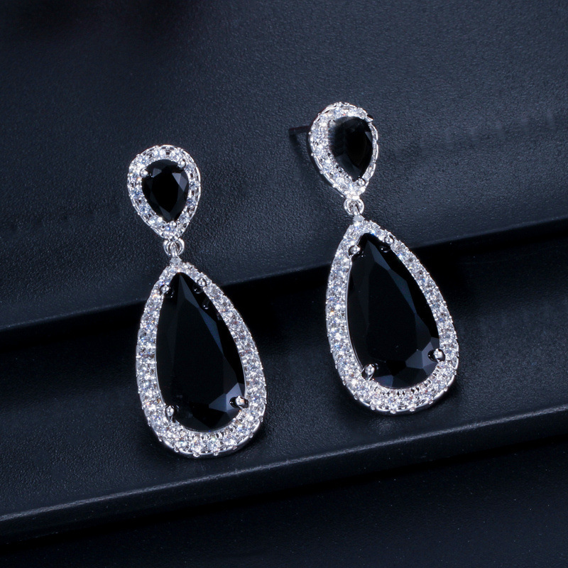 2025 Choucong Brand Unique Dangle Earrings Luxury Jewelry Large Water Drop 5A Cubic Zircon CZ Diamond Bride Women Lady Party Wedding Earring Gift