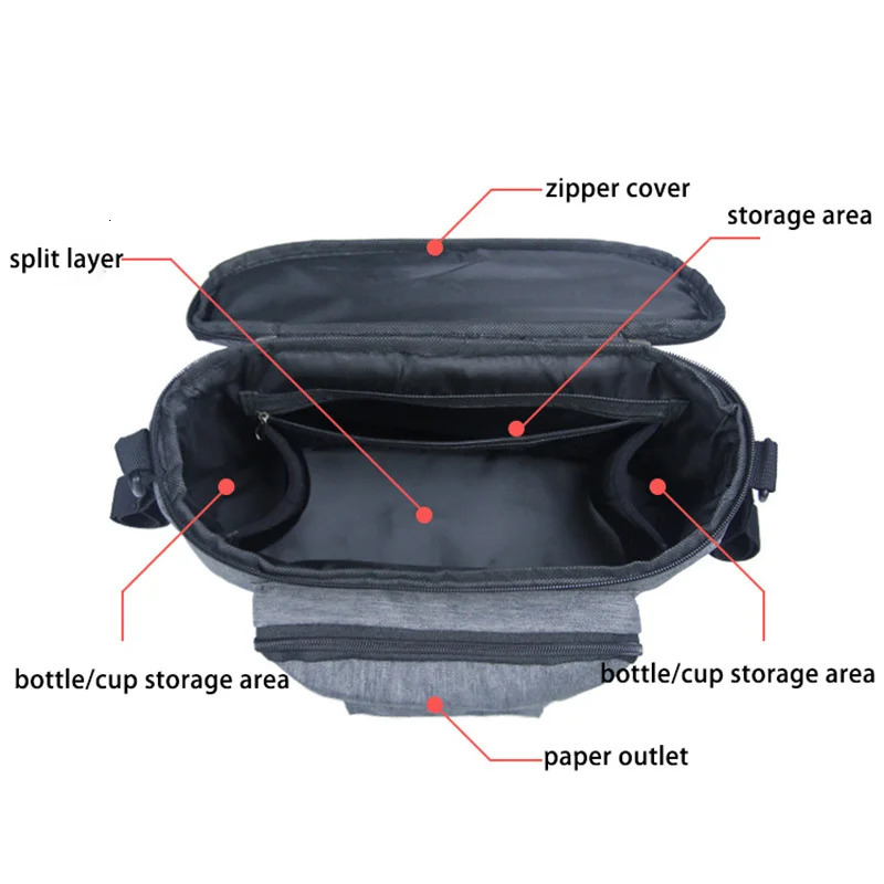 Baby Stroller Organizer Diaper Bag Mummy Bag Large Capacity Mommy Travel Hanging Carriage Pram Stroller Storage Accessories 250218