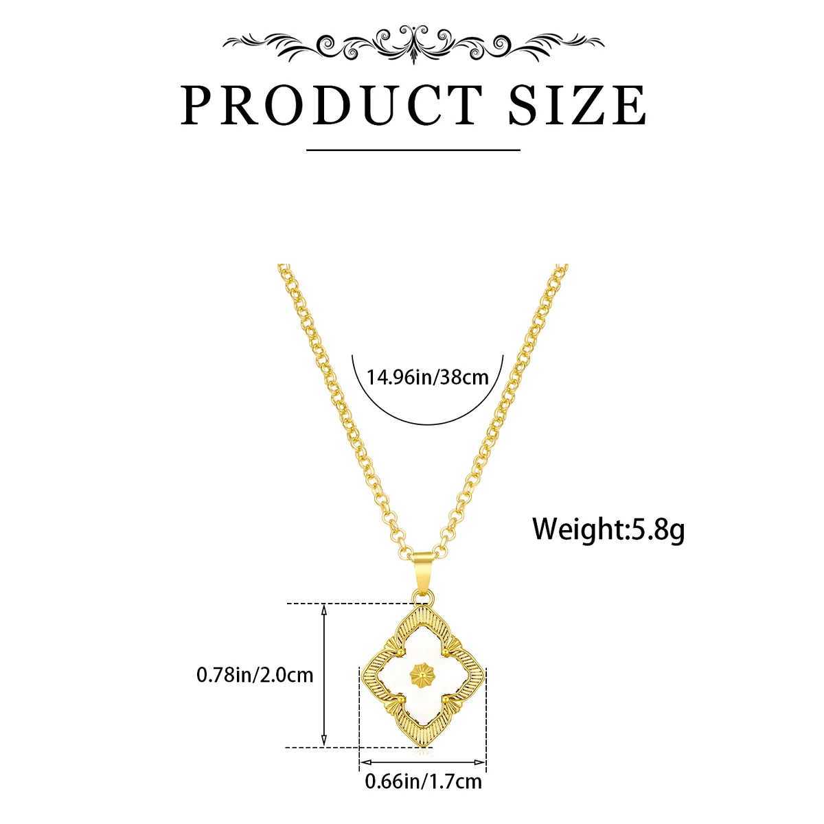 Pendant Necklaces harong Exquisite Four-Leaf Clover for Women Trendy Clavicle Necklace Jewelry Vintage Style Accessories Gifts H250217 LFIS