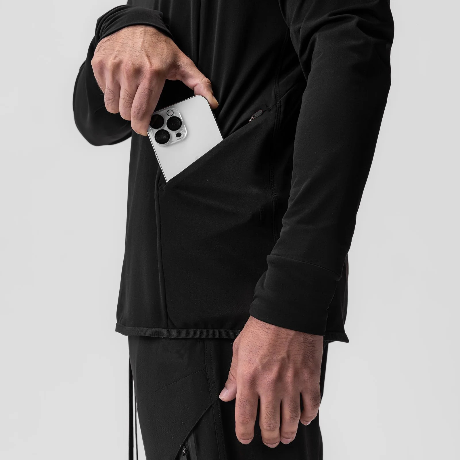 Mens Sportswear Hoodie Fitness Casual Breathable Running Milk Silk Fleece Half Cardigan Zipper Long Sleeve European Size 250214