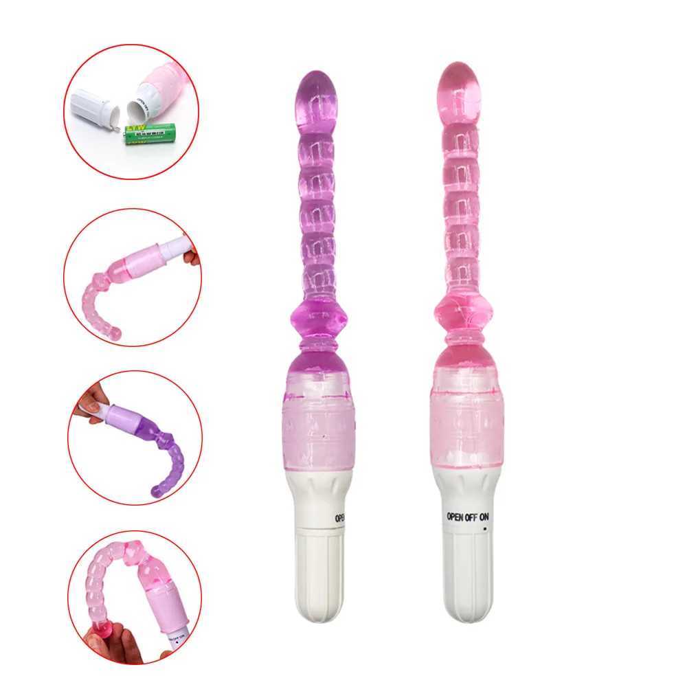 Jelly anal massage flirting stick masturbator pull-bead vagina g-spot vibrator pussy clitoris vibrator for women stimulationXJ250218