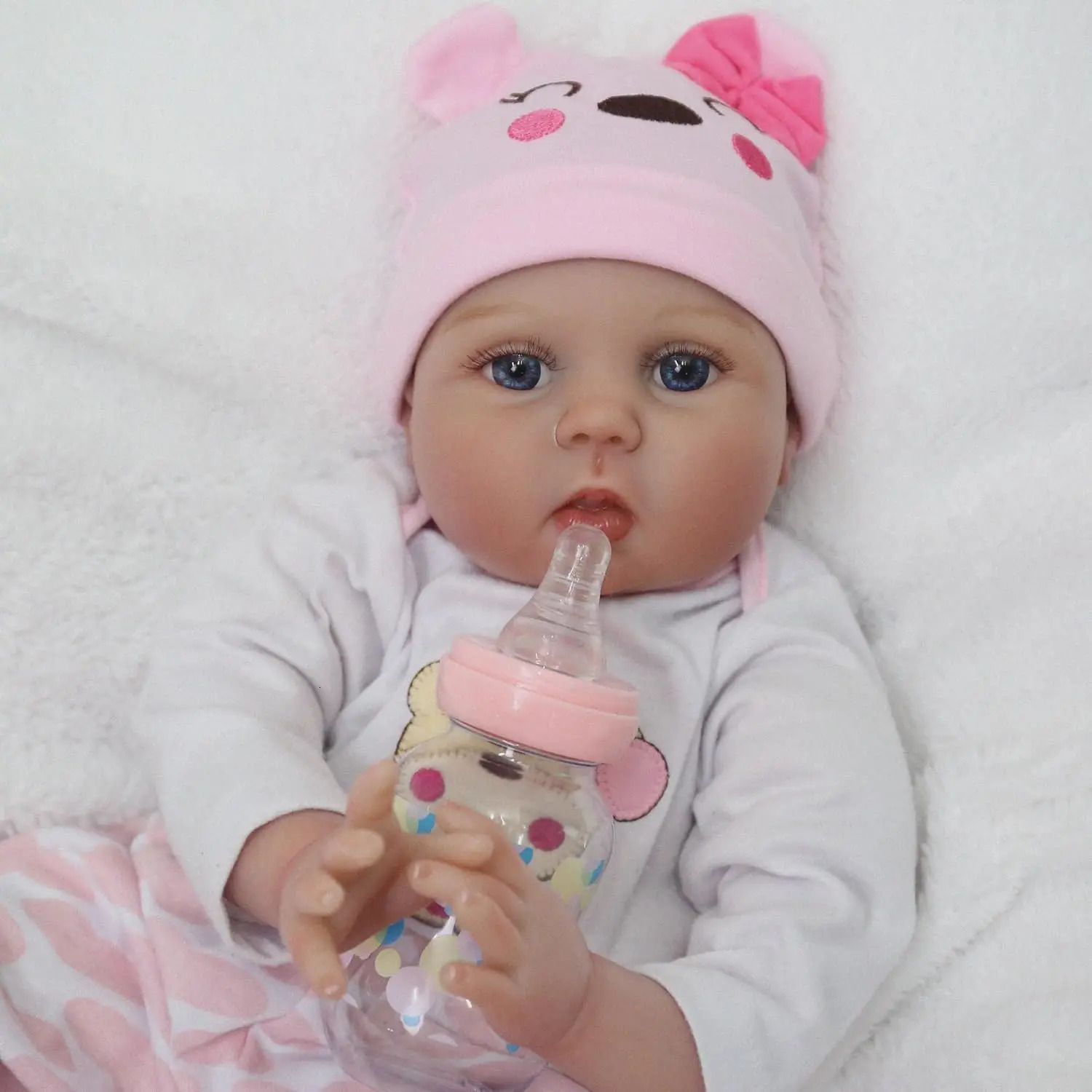 18 Inch Baby Soft Body Realistic born Baby Dolls Full Vinyl Reborn Body Doll 250218