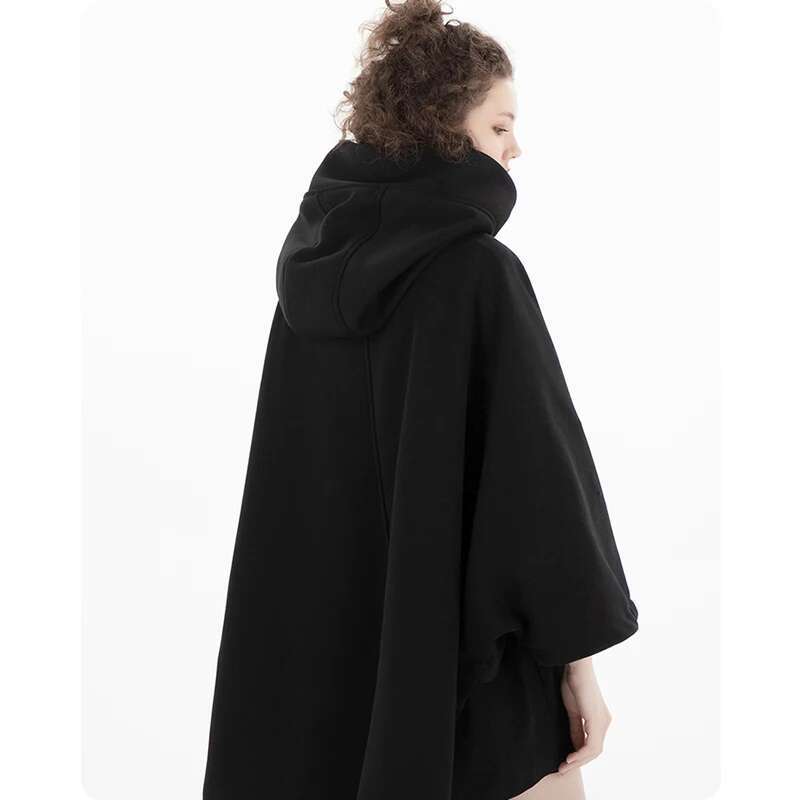 Unisex Autumn Irregular Functional Hoodie Zipper Cape Pullover Men's Clothing Haruku Hooded Sweatshirt High Street Streetwear