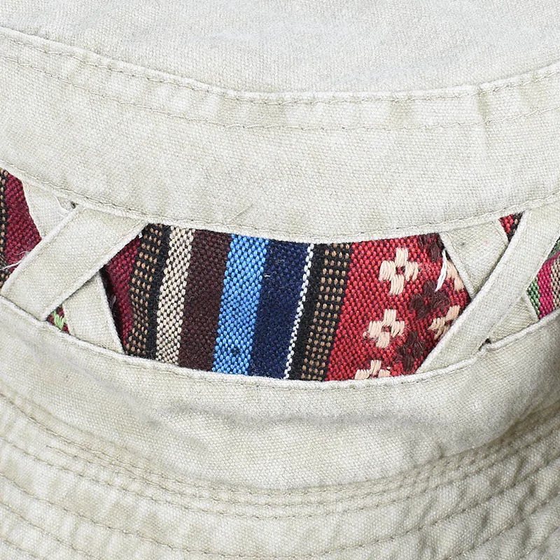 2025 Summer Bucket Hat With String Women Man Vintage Beach Sun Fishing Hats Outdoor Hiking Bob Panama Summer Fisherman Caps 250218