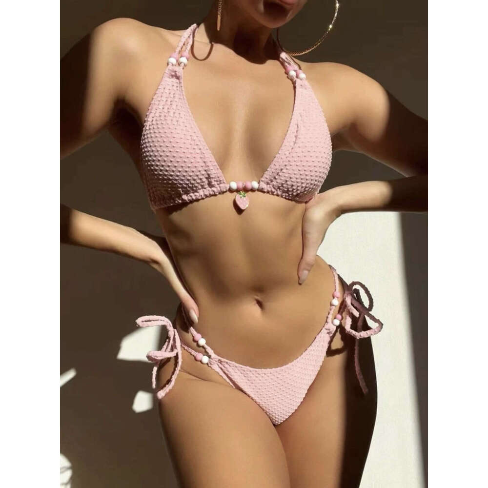 New Sexy Bikini Solid Color Women's Swimsuit Porno Bikini Designer Swimwear Designer Bathing Suits Women Triangle Bikini Holiday One Piece Swimsu