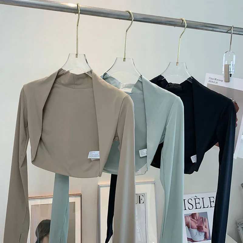 Active Shirts Tees Sports Cardigan Coat Outdoor Shirts Gym Workout Running Women Blouse Quick Dry Clothing Long Slves Tops H25218