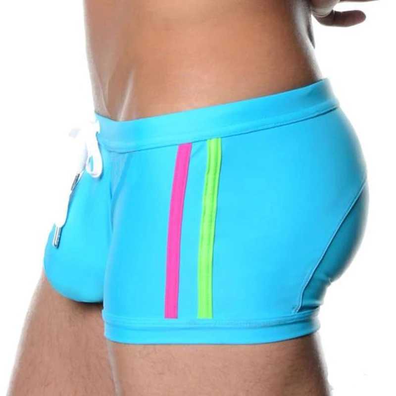 New Arrival Sexy Swimwear Mens Nylon Quick Dry Surfing Board Shorts MaLE Sport Beach Swimming Trunks Pouch Bathing Swimsuits Z260313