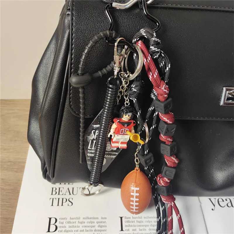 Keychains Lanyards Alirattan New Trendy Charm for Womens Bag Bear And Shoes Keychain Braided Rope Pendant Boys and Girls Bags Wholesale H250217