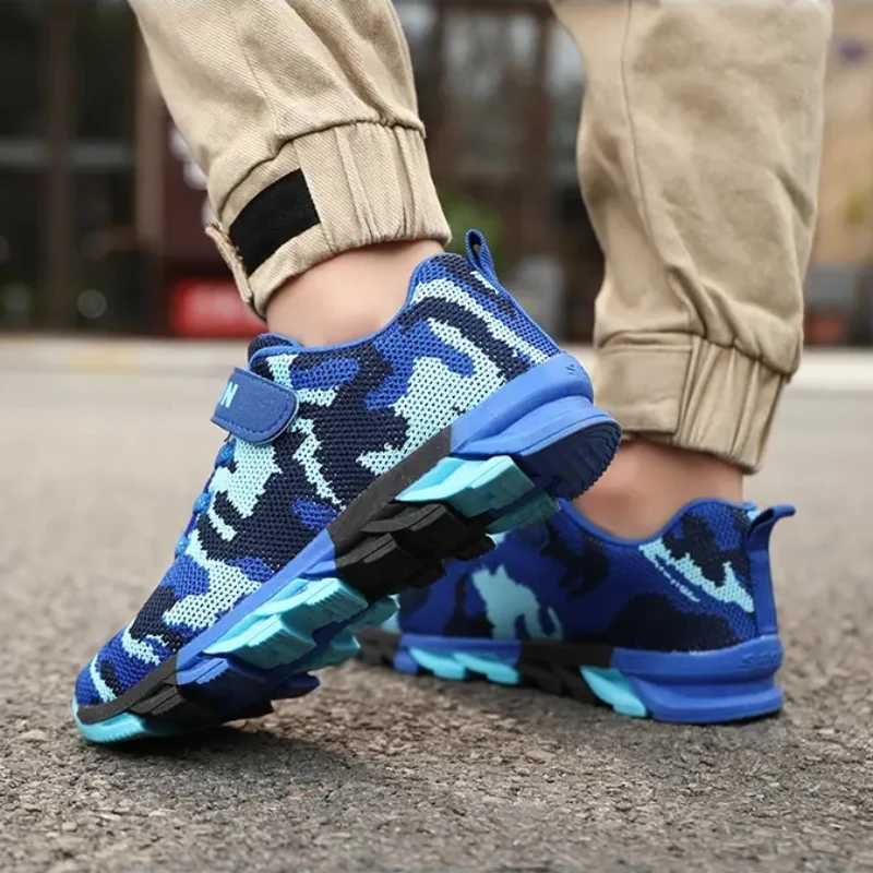 Brand summer childrens camouflage sports shoes childrens sports tennis shoes breathable mesh running shoes for boys and girls outdoor casual shoes Z25