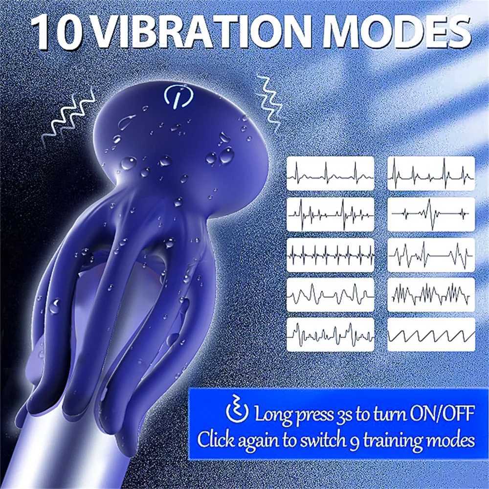Sex Male Glan Masturbator Vibrator Penis Glan Testicle Massage Trainer Delay Ejaculation Silicone Sex Toys Adult Goods for Men W250218