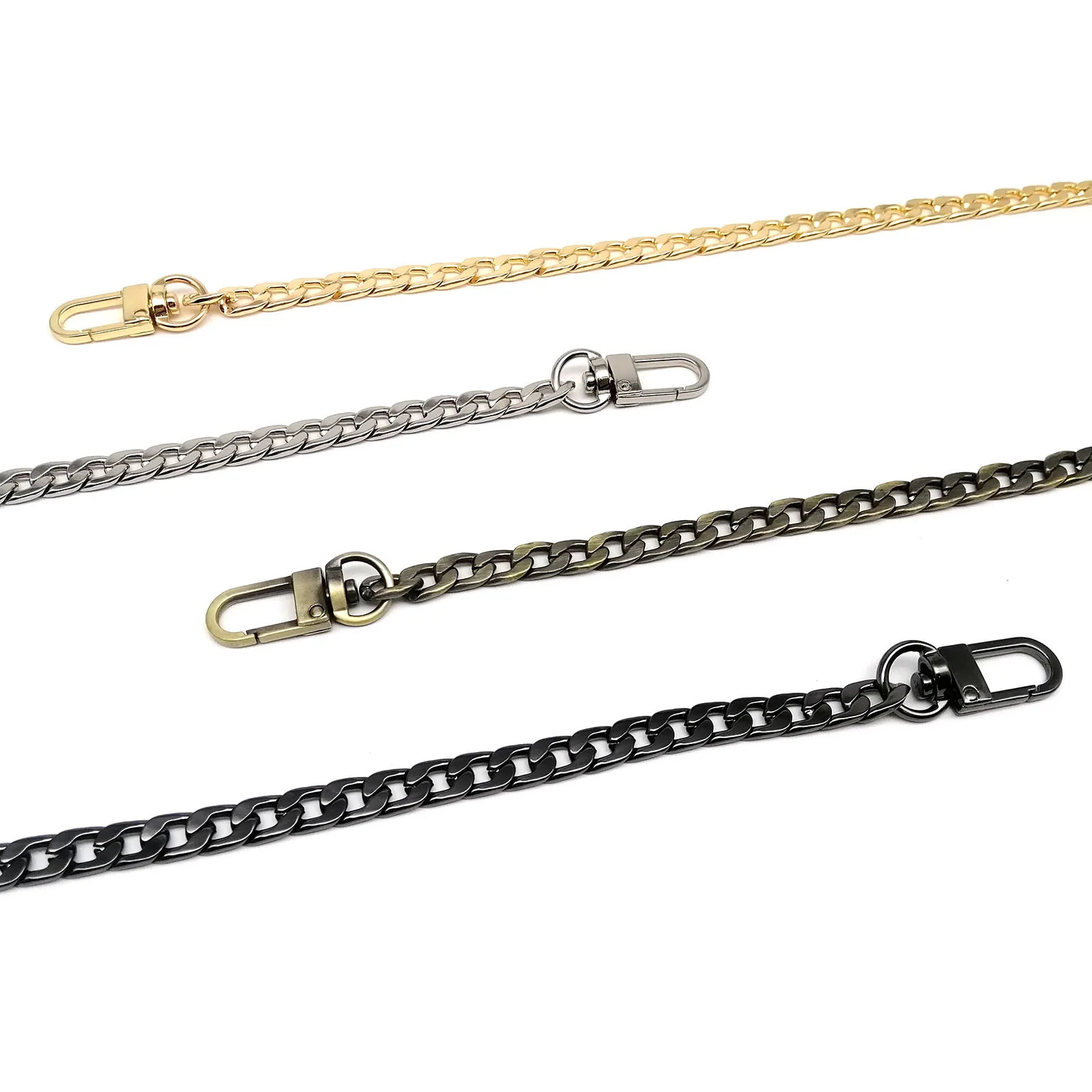 High quality 406080100120cm double button buckle clip handbag wallet chain leather bag with handle shoulder replacement DIY repair 250213
