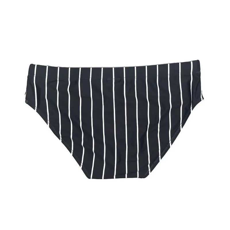Fashionable mens outerwear swimsuit sexy low waist swimsuit breathable quick drying surfing dry black striped beach shorts M250218