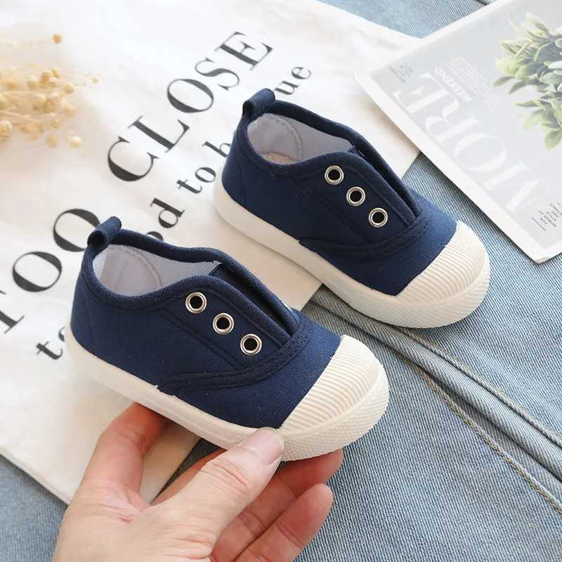 2024 Spring and Summer Childrens Shoes Boys and Girls Candy Colors Childrens Casual Canvas Sports Shoes Soft Childrens Fashion Shoes 21-35 Z250217