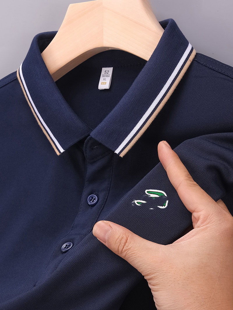 Top Quality Cotton Mens Polos Summer Breathable comfort Men crocodile T shirt Designers Short Sleeve Casual Shirts Lapel T Shirt Tees Mens Clothing