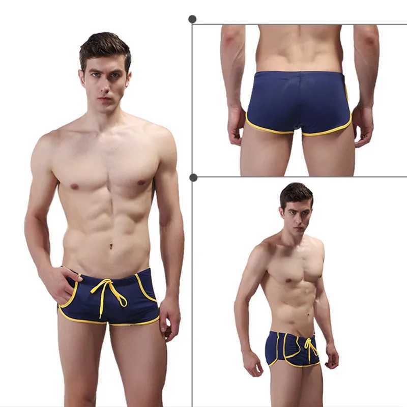 Summer Men Swim Briefs Swimsuits Shorts Bermuda Beachshorts Gay Swimwear Bikini Sweatpants Surf Board Wear Swimming Trunks M250218