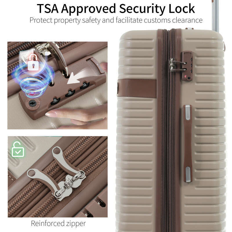 Piece Set Suitcase Set, ABS Hard Shell Lightweight Expandable Travel Lage with 4 Packing Cubes, TSA Lock, Spinner Wheels for Men Women(16/20/24/28)