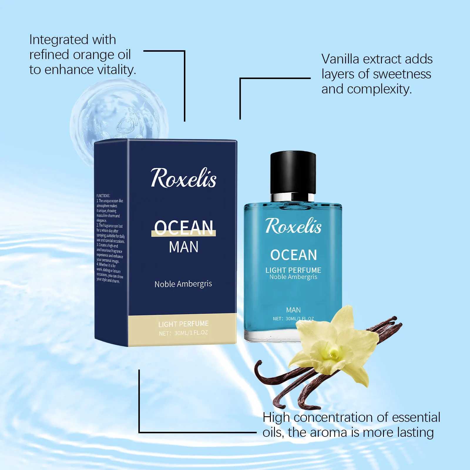 Roxelis 30ml Pheromone perfume spray Ocean Ambergris Charming Lasting Fresh Date Attracting Flirting perfume W250218